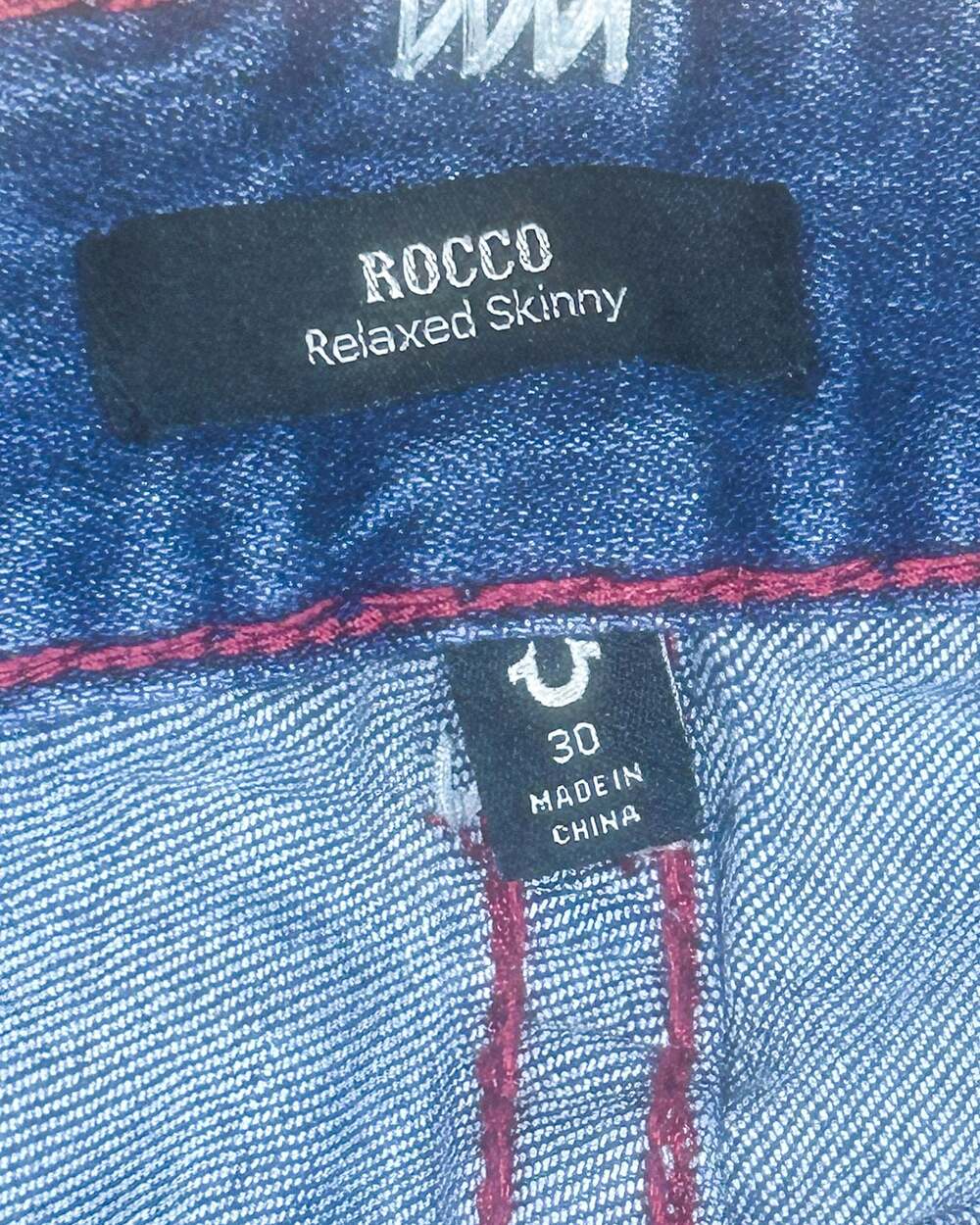 True Religion Rocco Relaxed Skinny Jeans Blue Denim Men's